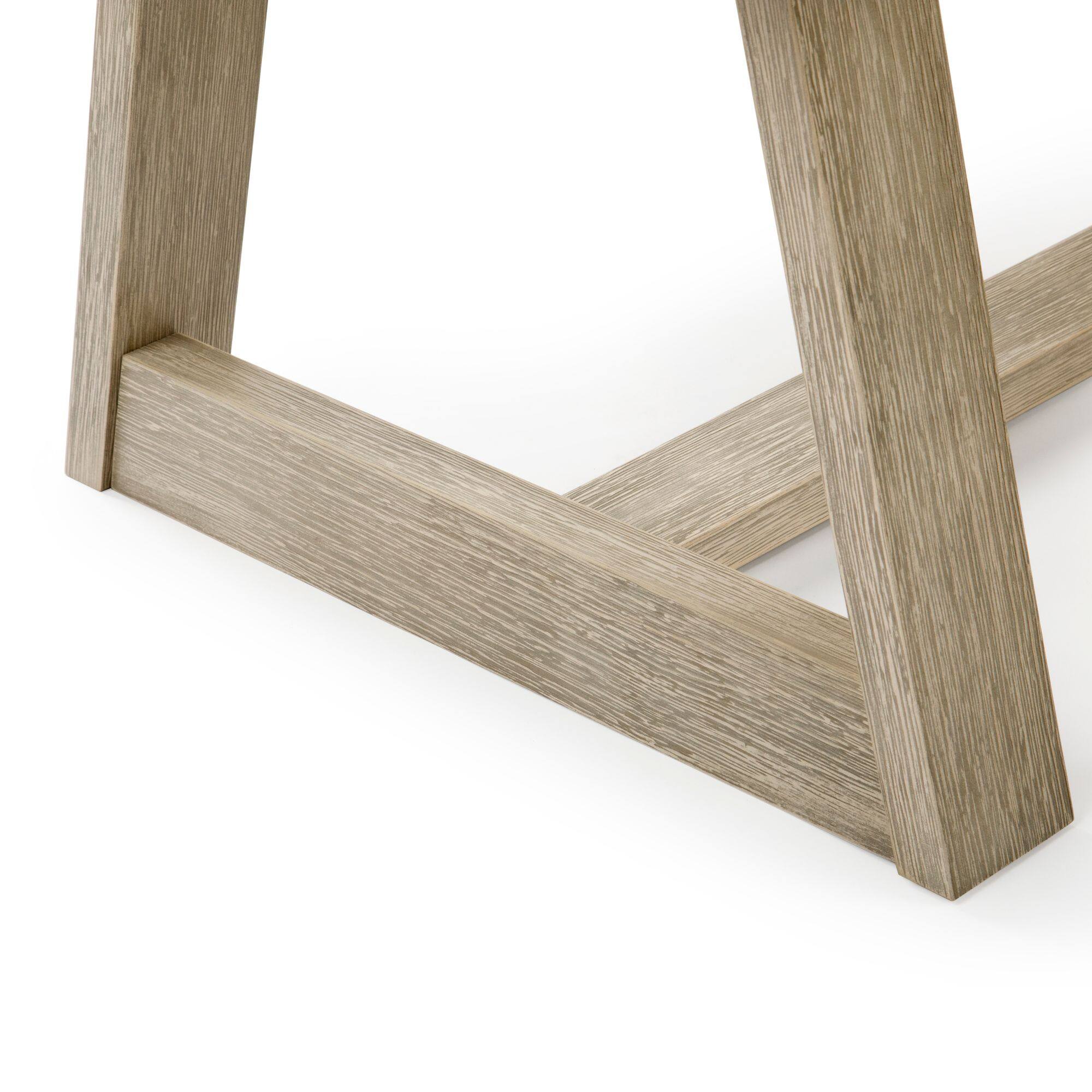 Alt View 4. Plank+Beam - Classic Rectangular Coffee Table (48in x 24in / 1220mm x 610mm), Seashell Wirebrush - Seashell Wirebrush.