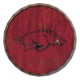 Fan Creations - Arkansas Razorbacks 24" Cracked Color Barrel Top Sign - Multicolor