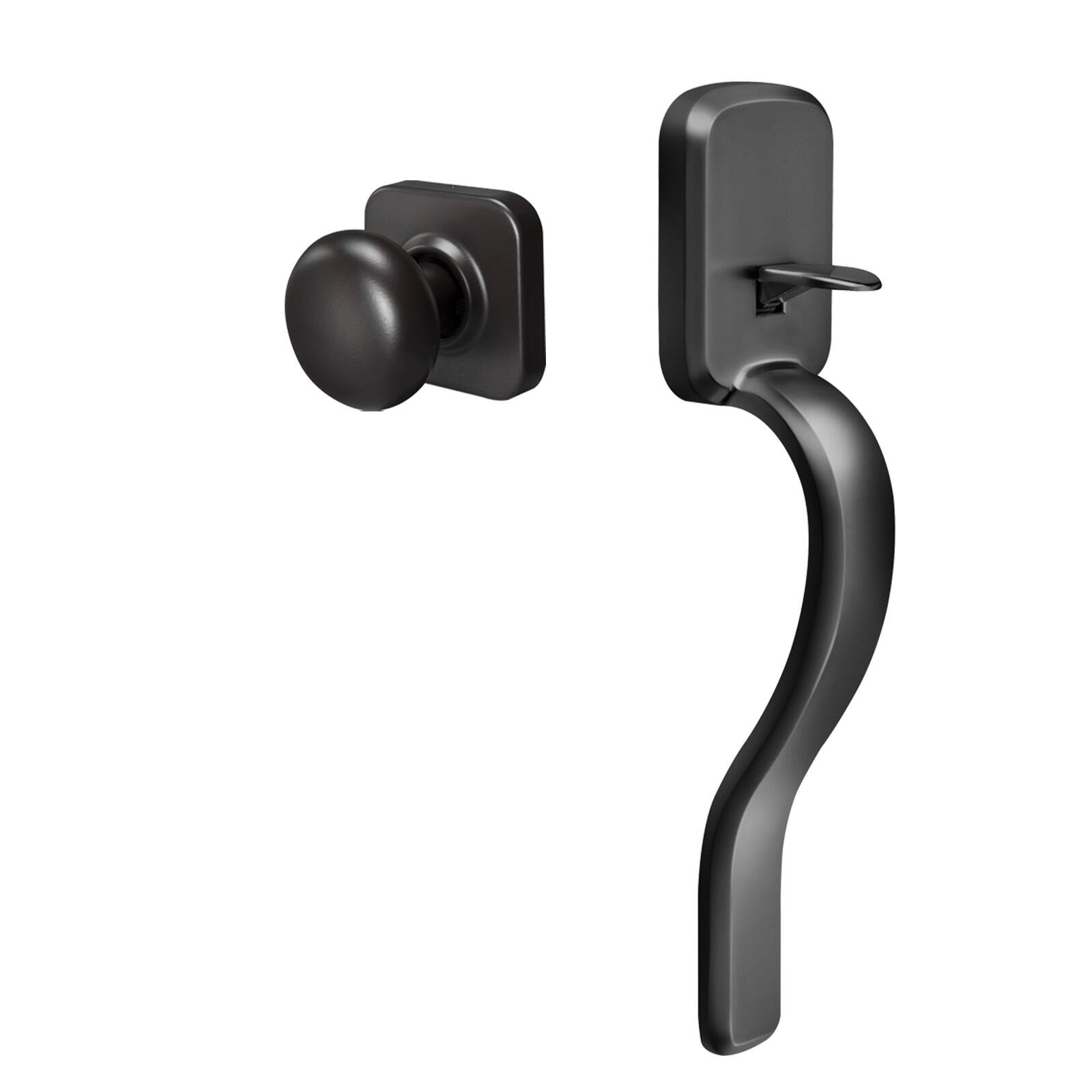 Left. Yale - Assure Lock 2 - Smart Lock Wi-Fi Deadbolt with Push Button Keypad | Key Access - Ridgefield Handle - Black Suede.