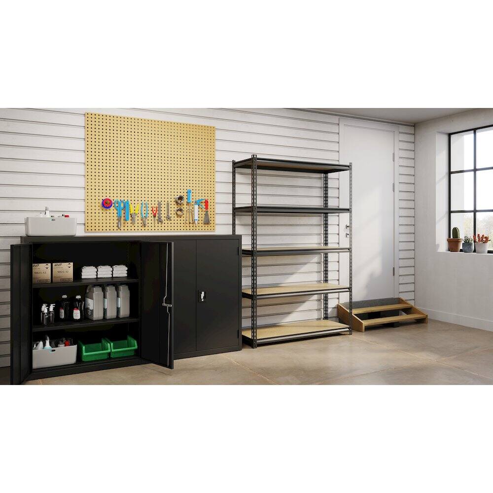 Alt View 2. Iron Horse - Iron Horse 2300 Riveted Steel Shelving 5-Shelf Unit, 18D x 48W x 72H, Black - Black.