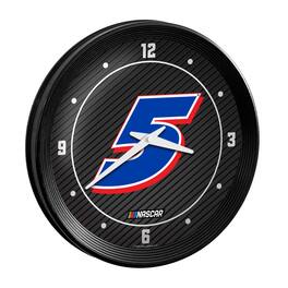 The Fan-Brand - Kyle Larson 15" Ribbed Frame Wall Clock - Multicolor