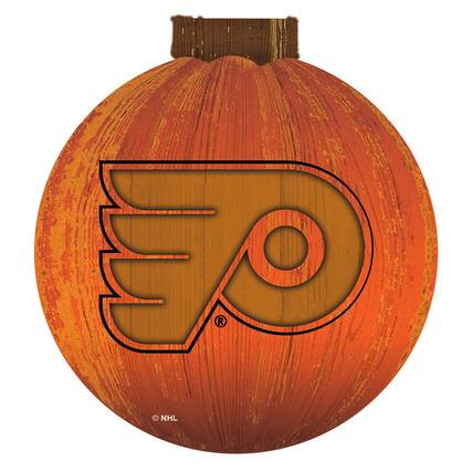 Front. Fan Creations - Philadelphia Flyers 12'' Pumpkin Sign - Orange.
