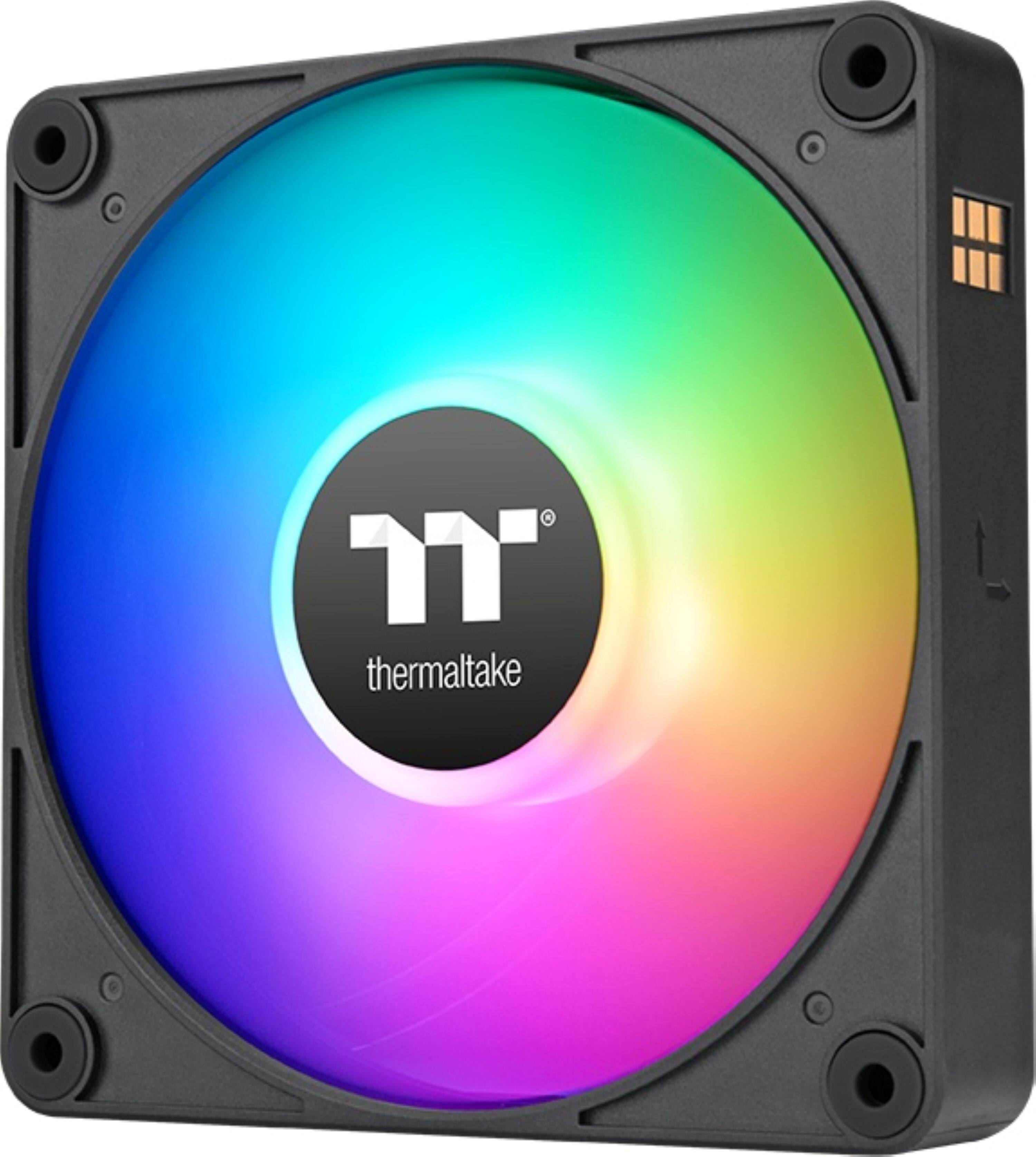 Alt View 1. Thermaltake - CT 120 ARGB Sync 120mm Cooling Fan with Daisy-Chain Design (3-Pack) - Black.