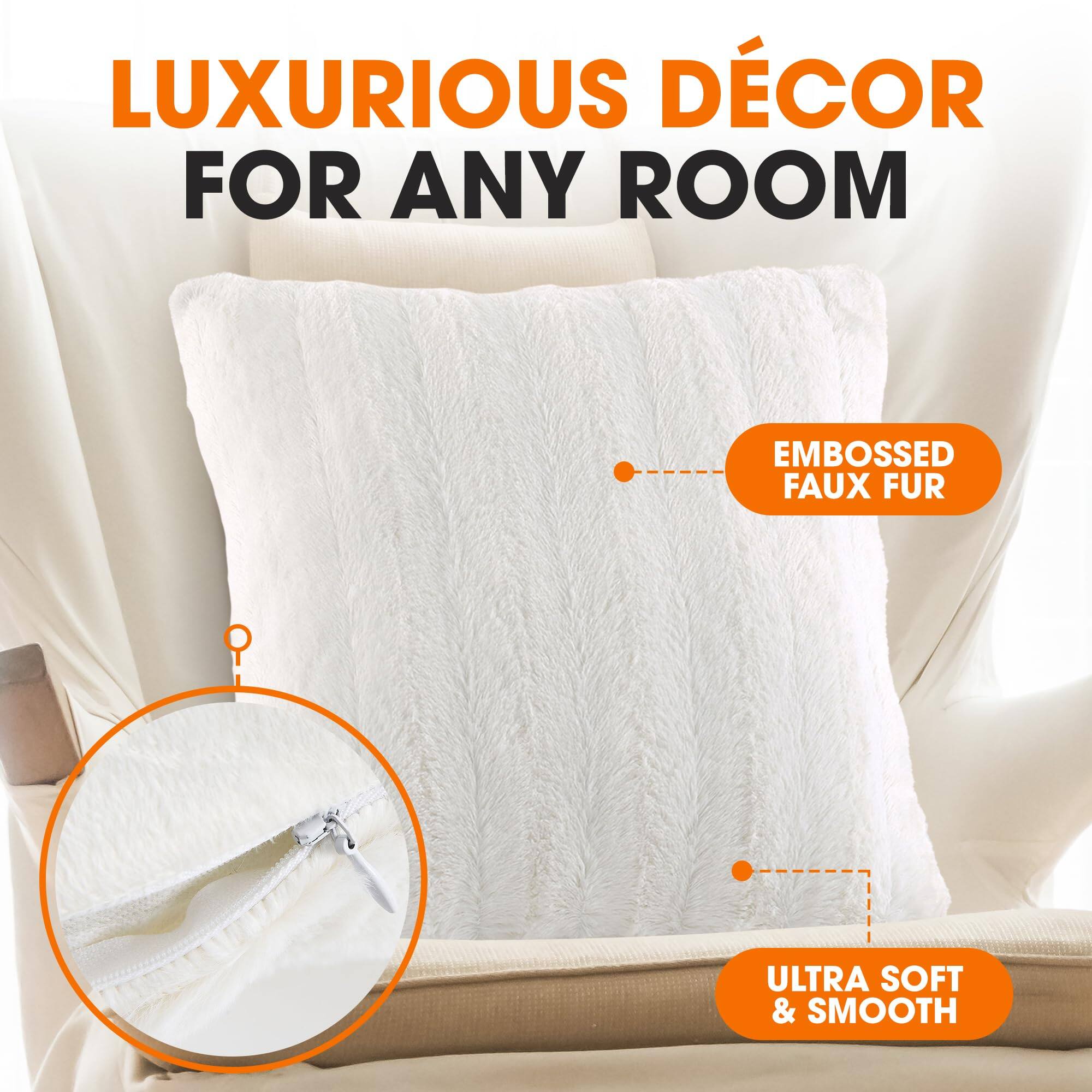 LUXURIOUS DÉCOR FOR ANY ROOM  
EMBOSSED FAUX FUR  
ULTRA SOFT & SMOOTH