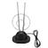 Front. Home Collection - Trisonic Rabbit Ear Indoor TV Antenna with Coax Cable - Black.