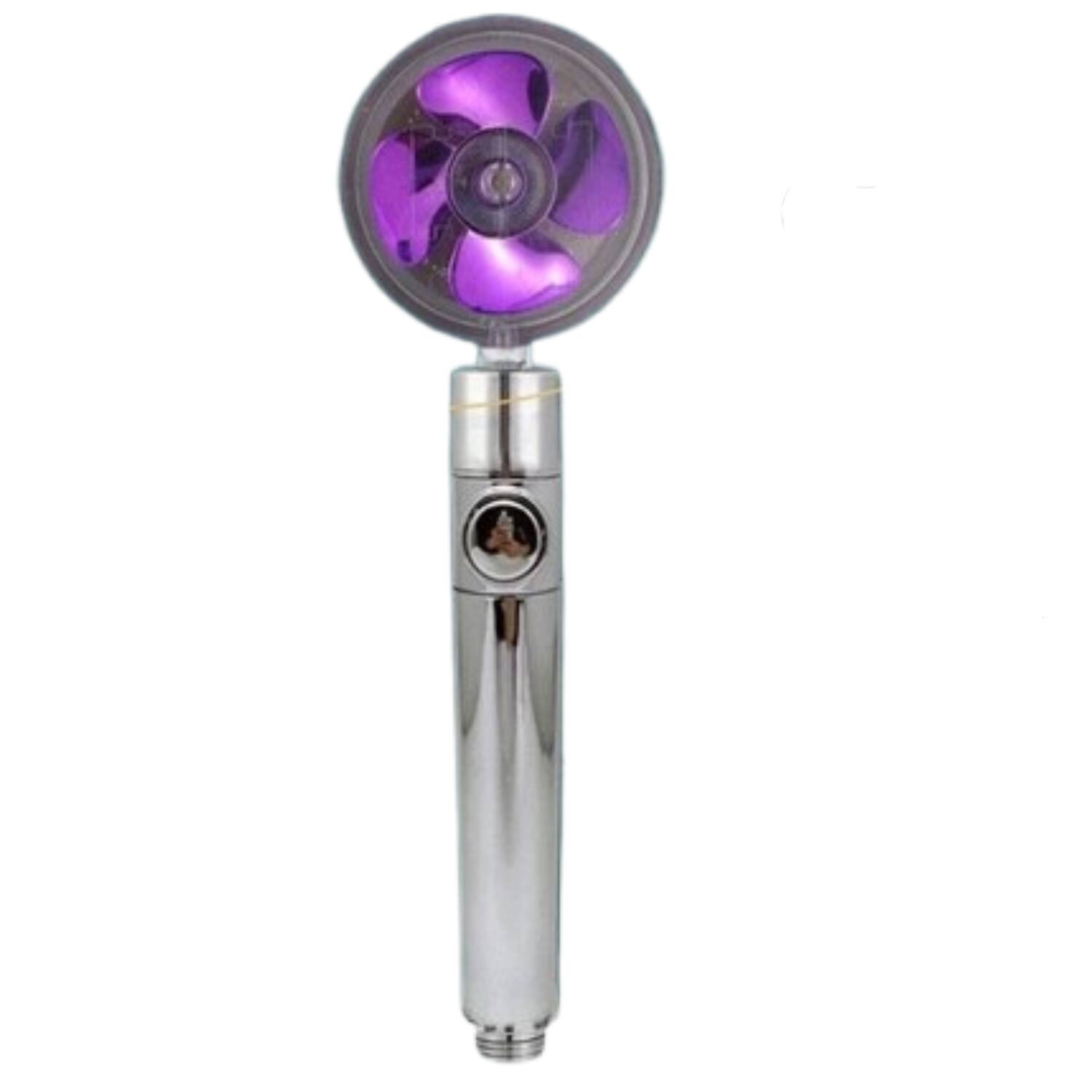 Front. Home Collection - High Pressure Shower Head with 360° Adjustable Rotation - Purple - Purple.
