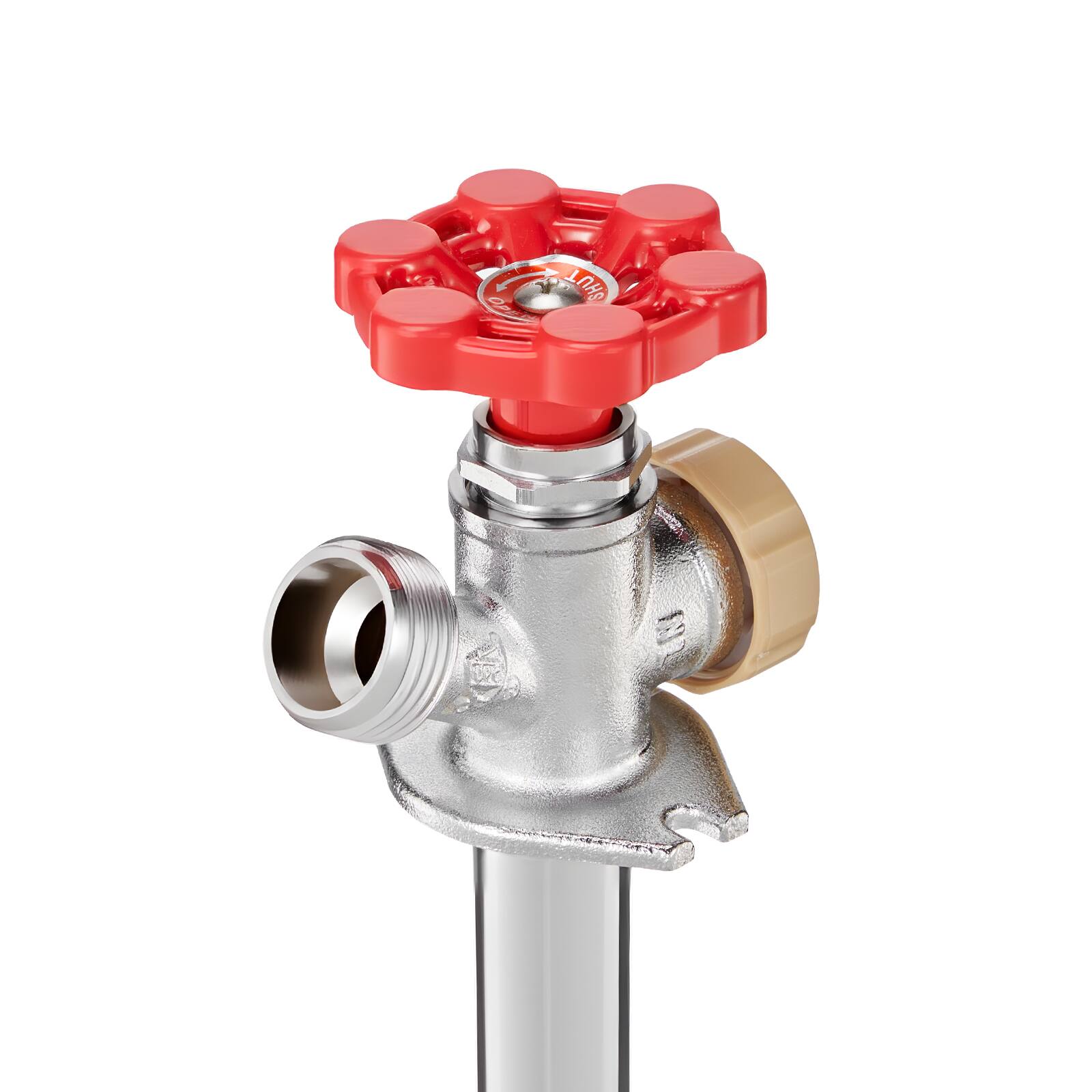 Alt View 5. VEVOR - Anti-Siphon Frost-Proof Sillcock, 12" Freeze Proof Outdoor Faucet Bib with Backflow Preventer - Red.