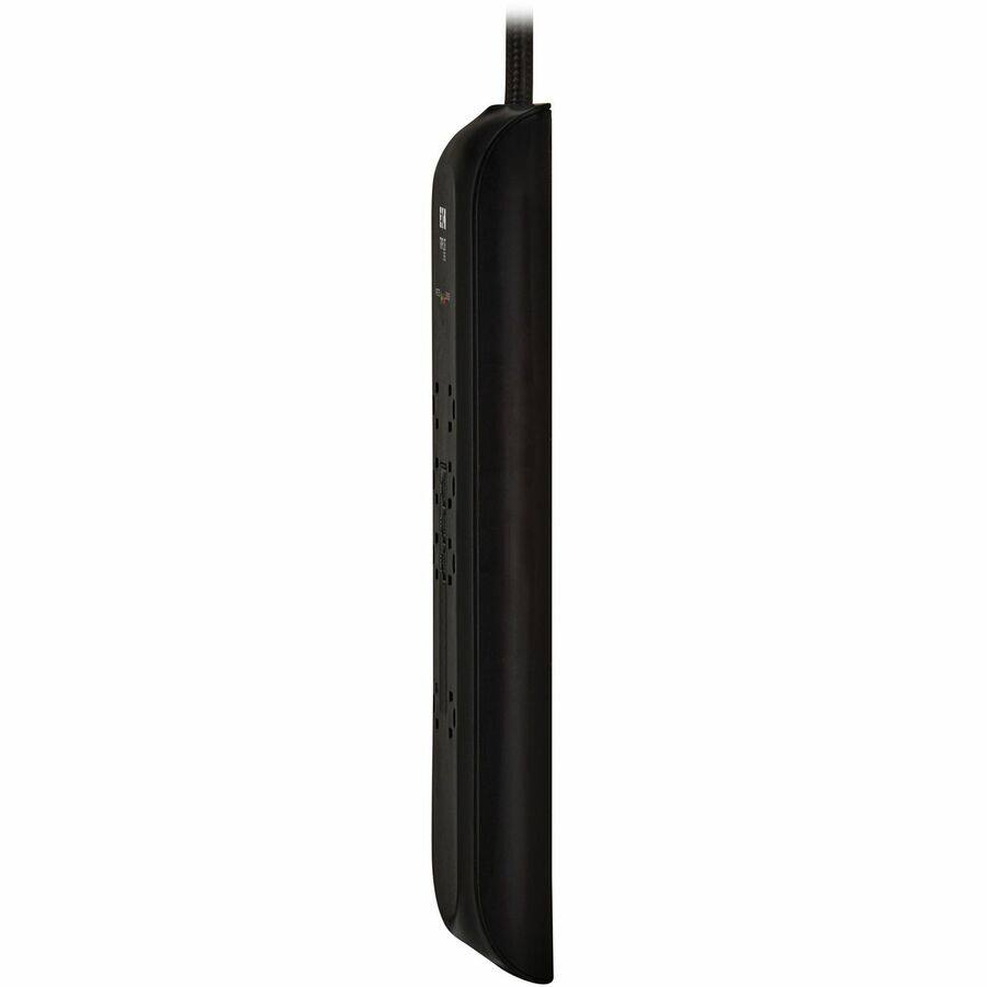 Alt View 5. Tripp Lite - Tripp Lite series Protect It! TLP88DBTEL 8-Outlets Surge Suppressor/Protector - Household Electronic, Computer, Printer - Black.