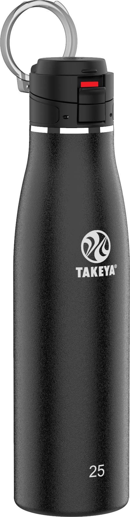 Angle. Takeya - Traveler 25-oz. Leakproof Flip-Lock Mug - Onyx.