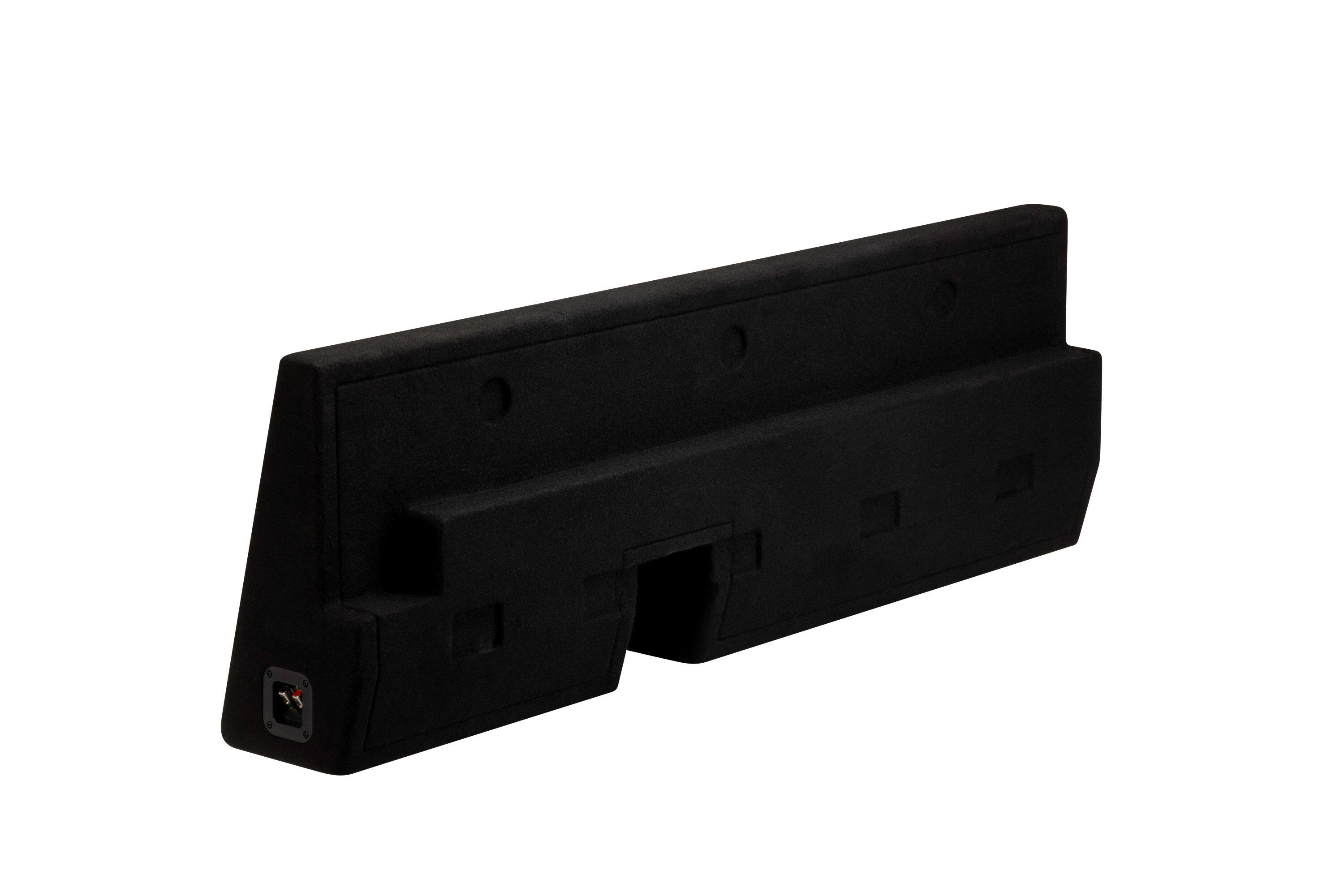 Back. KICKER - L7T Custom Fit Dual 10" 2-Ohm Down Firing Enclosure Subwoofer for Select Toytoa Tacomas - Black.