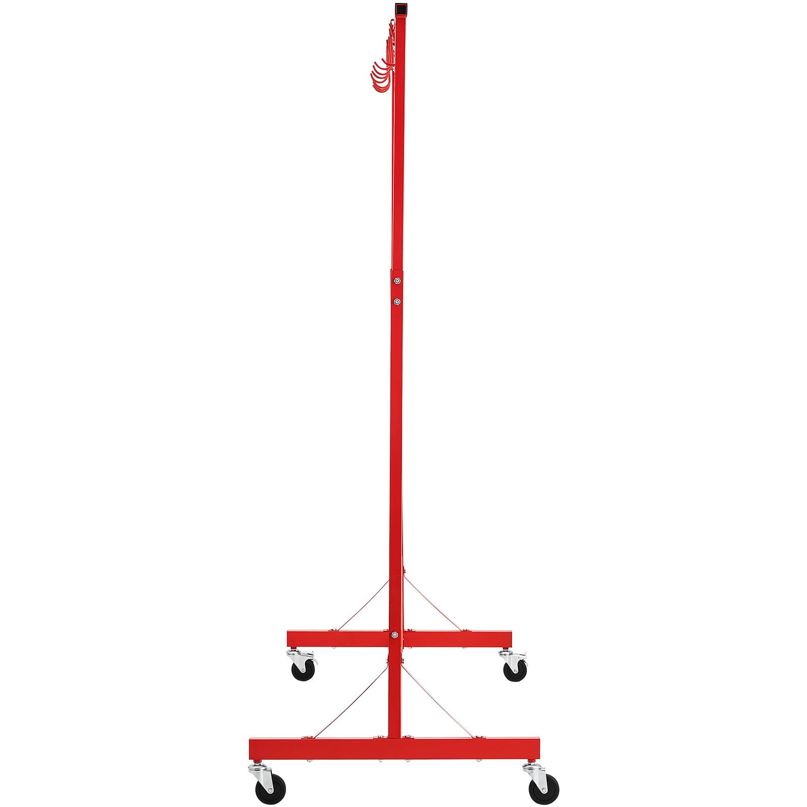 Alt View 5. VEVOR - Painting Rack, 1500 -2000 mm Adjustable Height, 66 lbs Capacity Automotive Paint Rack Stand - Red.