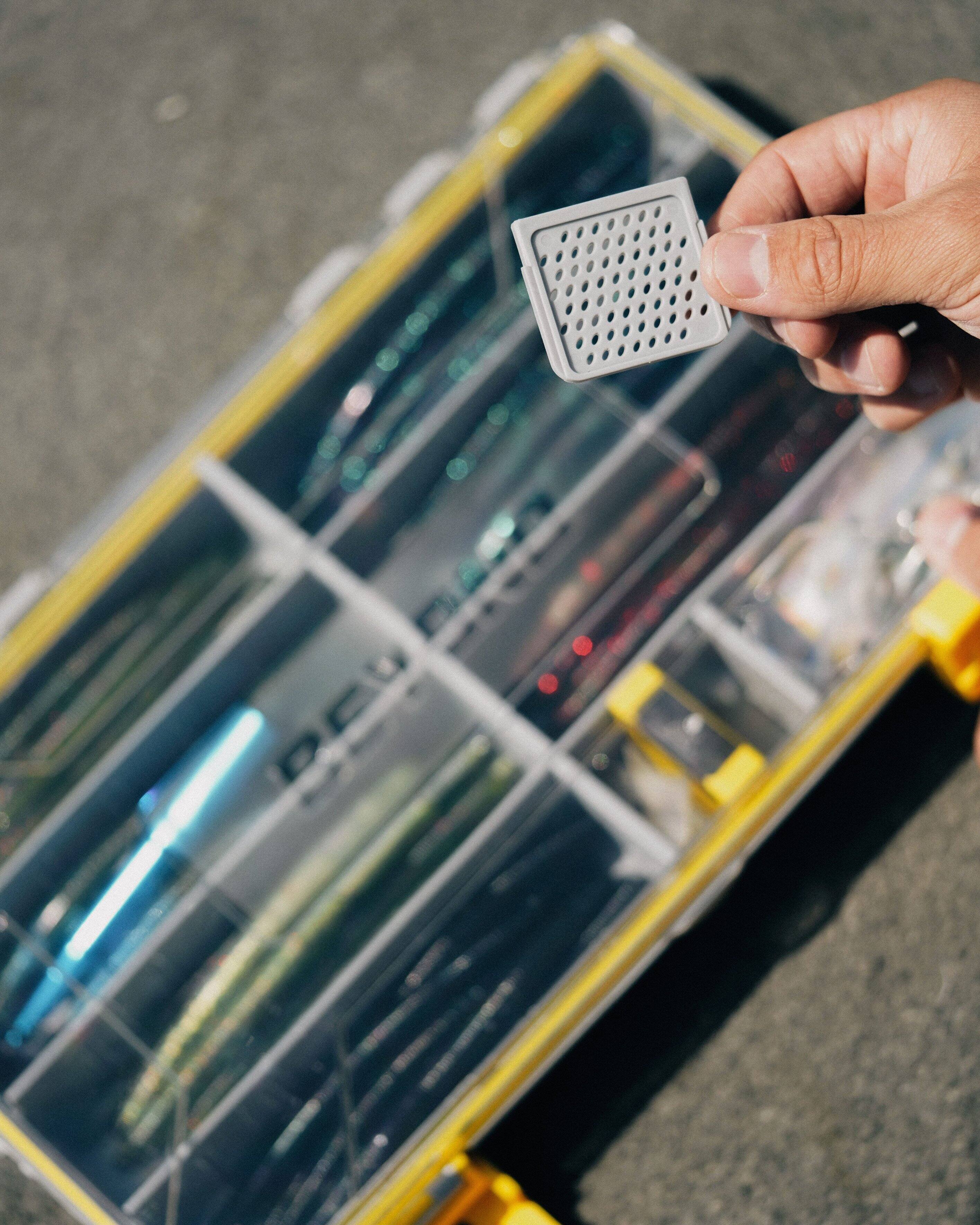 Alt View 7. Beyond Braid - DryLock Waterproof Tackle Box, Watertight 3600 & 3700 Tackle Trays with Dual-Latch Seal, Adjustable Removable Dividers - Black, Yellow.