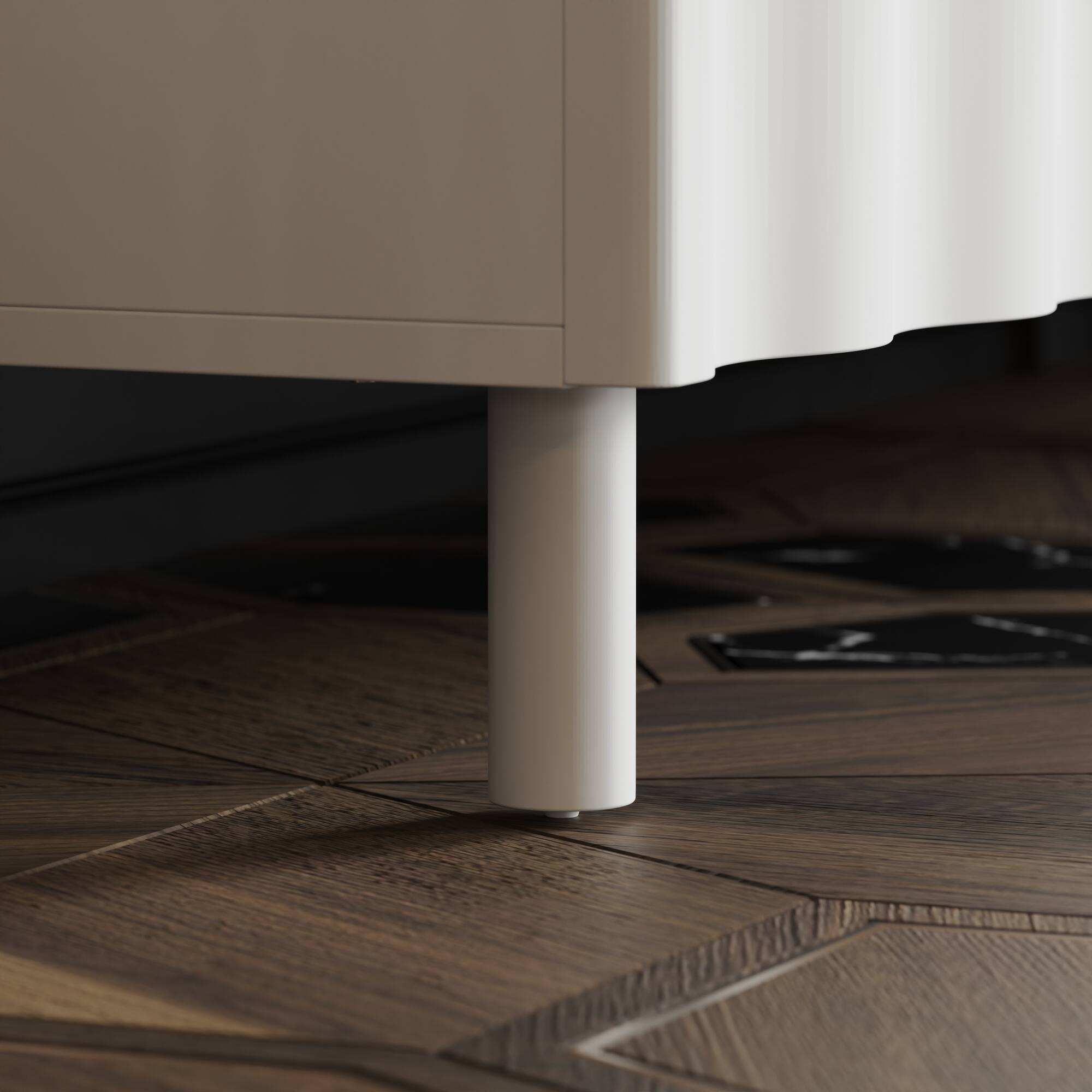 Alt View 8. Famapy - European - Style Sideboard: Stylish Storage with Anti - Tipping Safety - White.