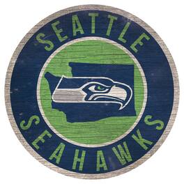Fan Creations - Seattle Seahawks 12'' x 12'' State Circle Sign - Multicolor