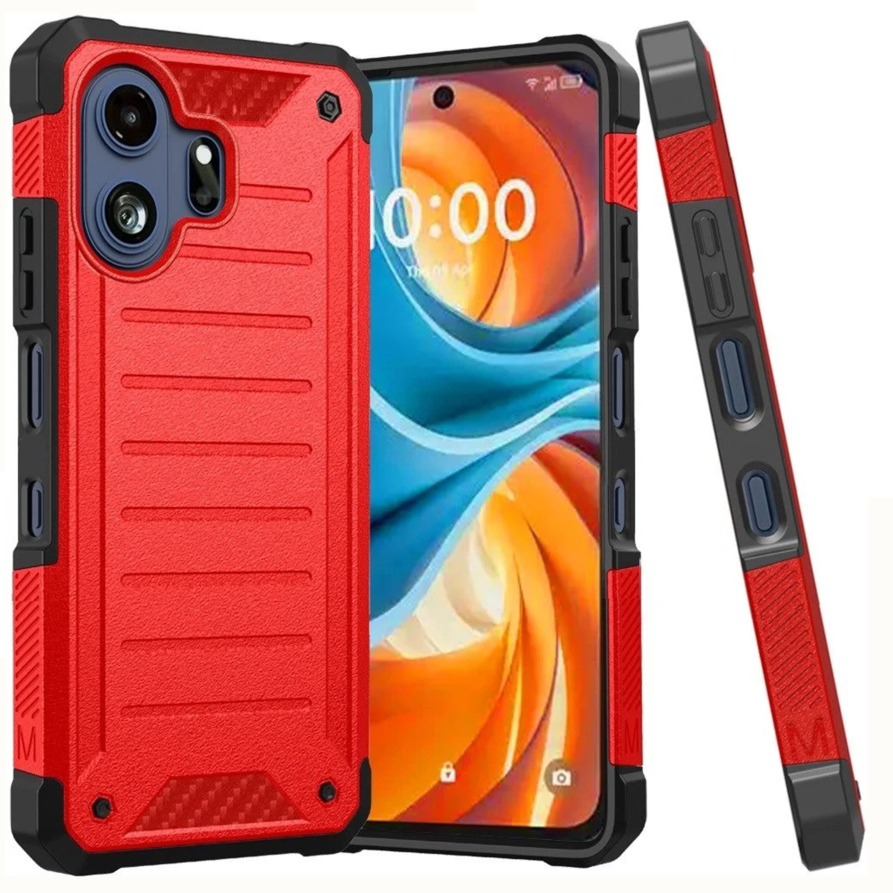 Kitcheniva - Premium Shockproof Armor Case With Tempered Glass For TCL NXTPAPER 70 Pro - Red price history on PriceWatchPro