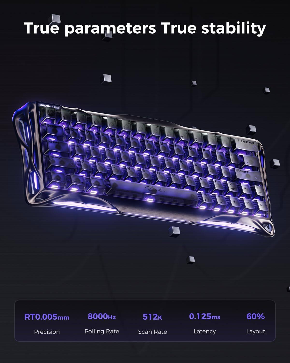 GravaStar Mercury V60 Pro 60% Wired Hall Effect Gaming Keyboard