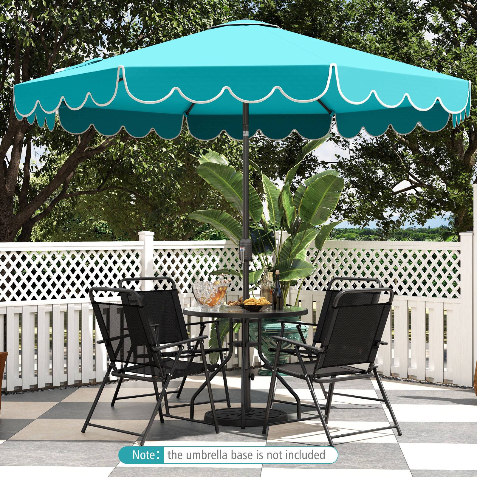 Note: The umbrella base is not included.