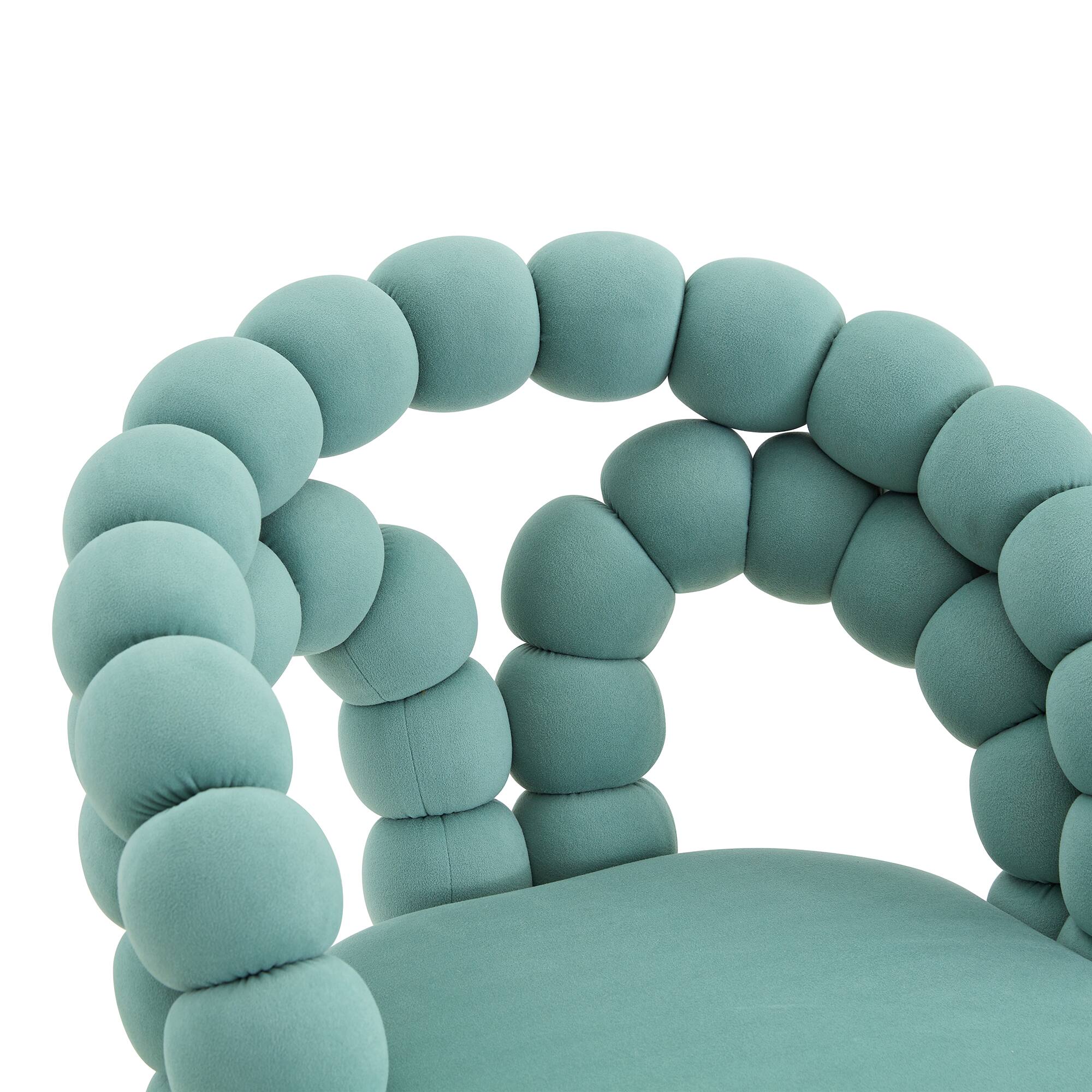 Alt View 9. Loheer - Loheer- Velvet Desk Chair Teal Swivel Vanity Chair with Gold Base and Wheels for Bedroom Home Office 2.82 ft - Gold,Teal.