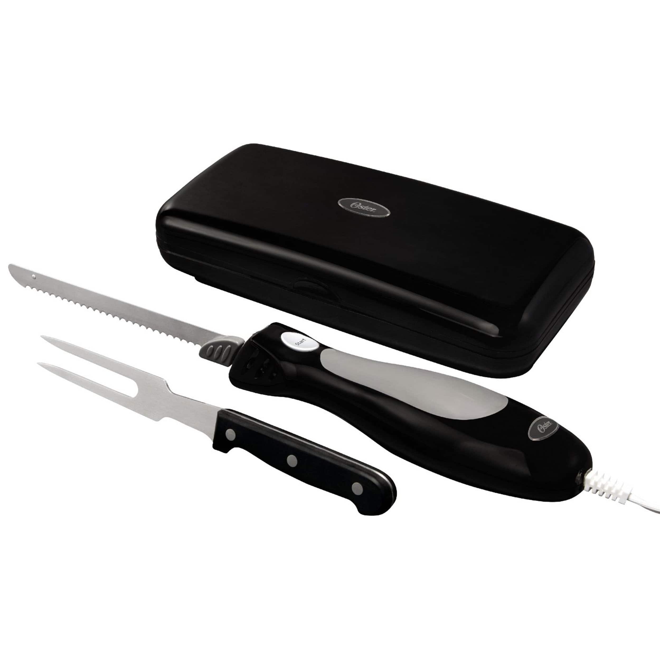 Oster - Electric Knife with Carving Fork and Storage Case - Black