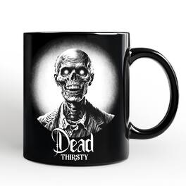 OrnamentallyYou - Zombie Spooky Portrait Mug Horror Villain Theme Halloween Gift - Black