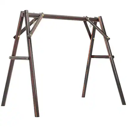 Front. PULUZ - 660 lbs Porch Swing Frame, A-Frame Hanging Chair Stand Only for DIY Painting, Swing Chair Stand for Backyard, Patio - Carbonized.
