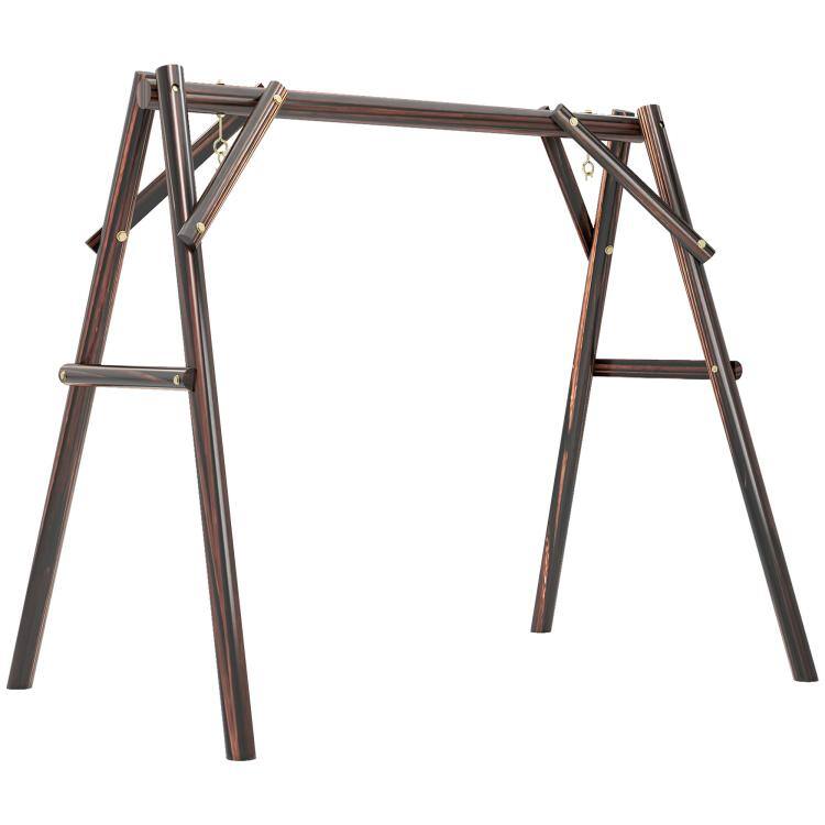 Front. PULUZ - 660 lbs Porch Swing Frame, A-Frame Hanging Chair Stand Only for DIY Painting, Swing Chair Stand for Backyard, Patio - Carbonized.