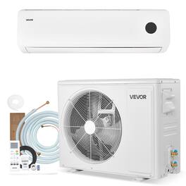 VEVOR - Mini Split Air Conditioner, 18,000 BTU AC / 18,400 BTU Heat, 230V 19 SEER2 High Efficiency Energy Saving - White