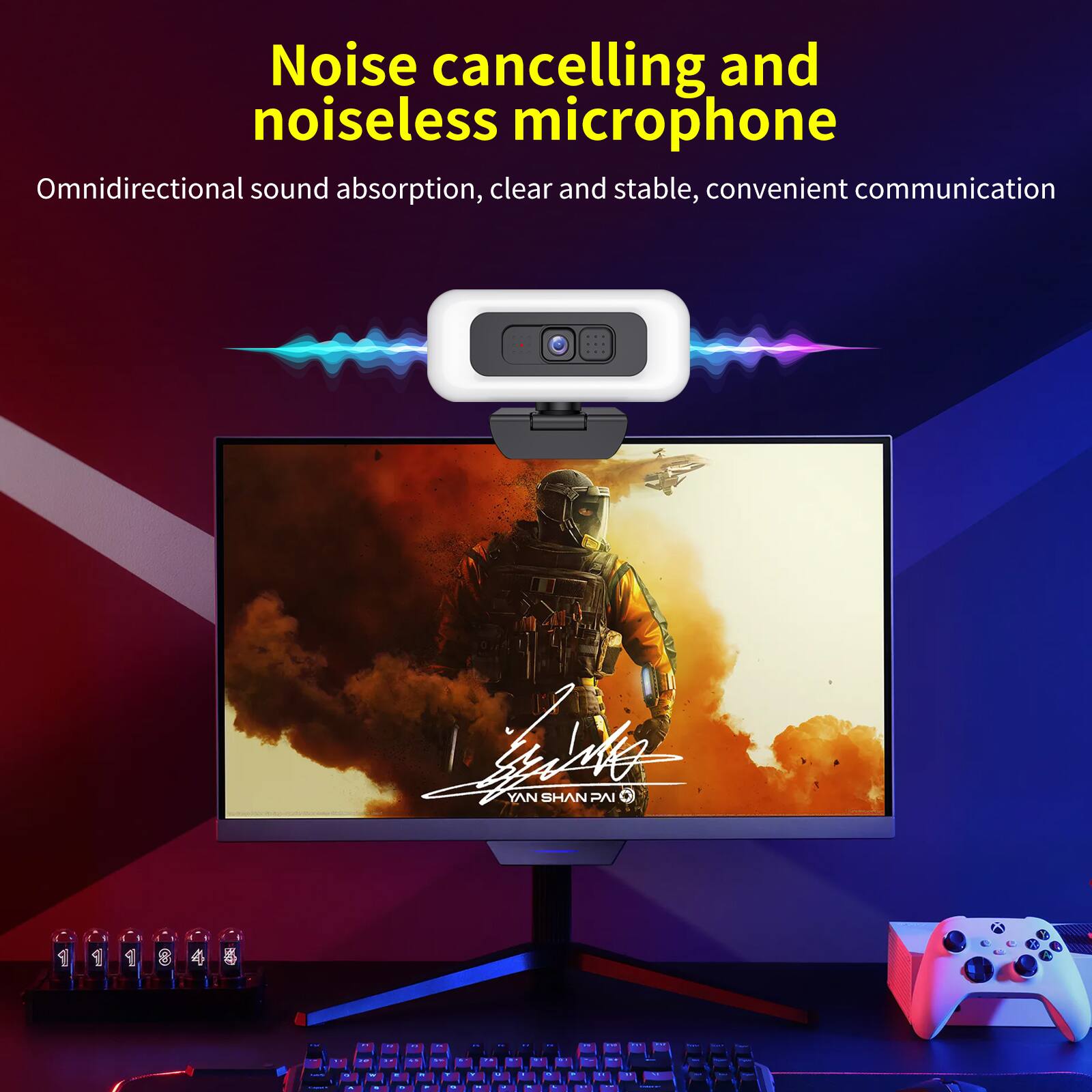 Noise cancelling and noiseless microphone  
Omnidirectional sound absorption, clear and stable, convenient communication