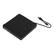 Alt View 3. Topteng - Portable External DVD Drive with USB 3.0 & Type-C - Ultra Slim CD/DVD Burner Writer for Laptop, Mac & PC - Black.