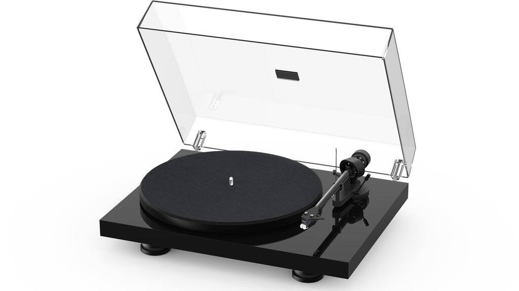 Angle. Pro-Ject - Debut Carbon EVO Turntable with Sumiko Rainier Cartridge - Gloss Black.