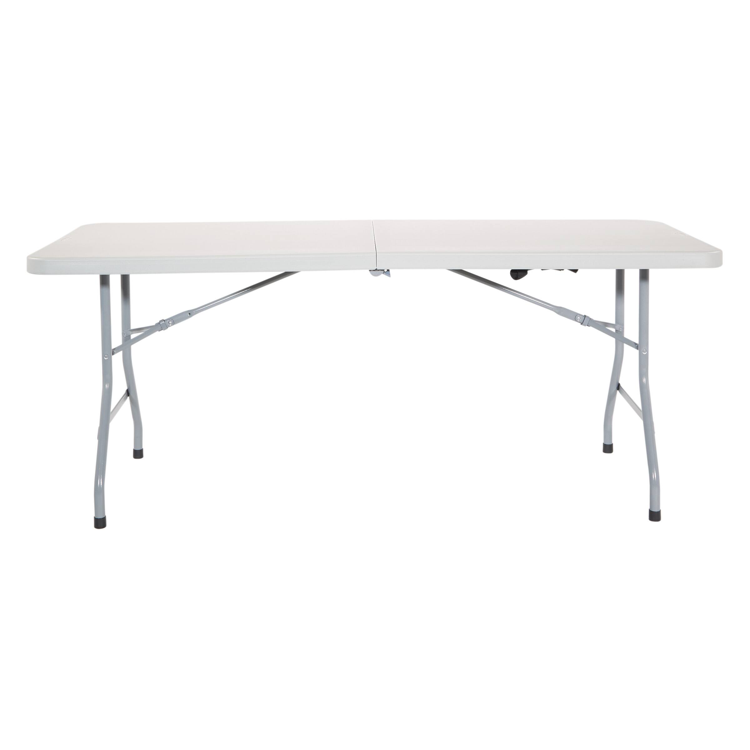 Front. Office Star Products - 6' Center Fold Multi Purpose Table - Light Grey.