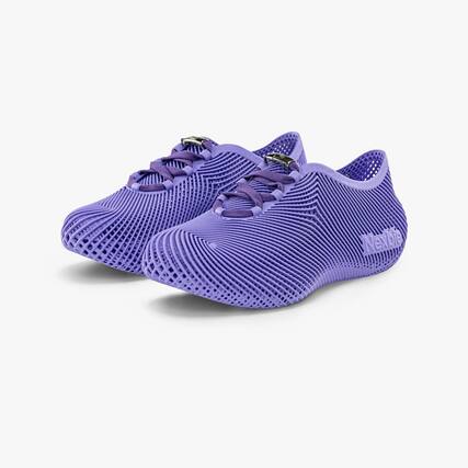 Front. Nexbie - Aeroraise 3D Printed Sneakers - Purple.