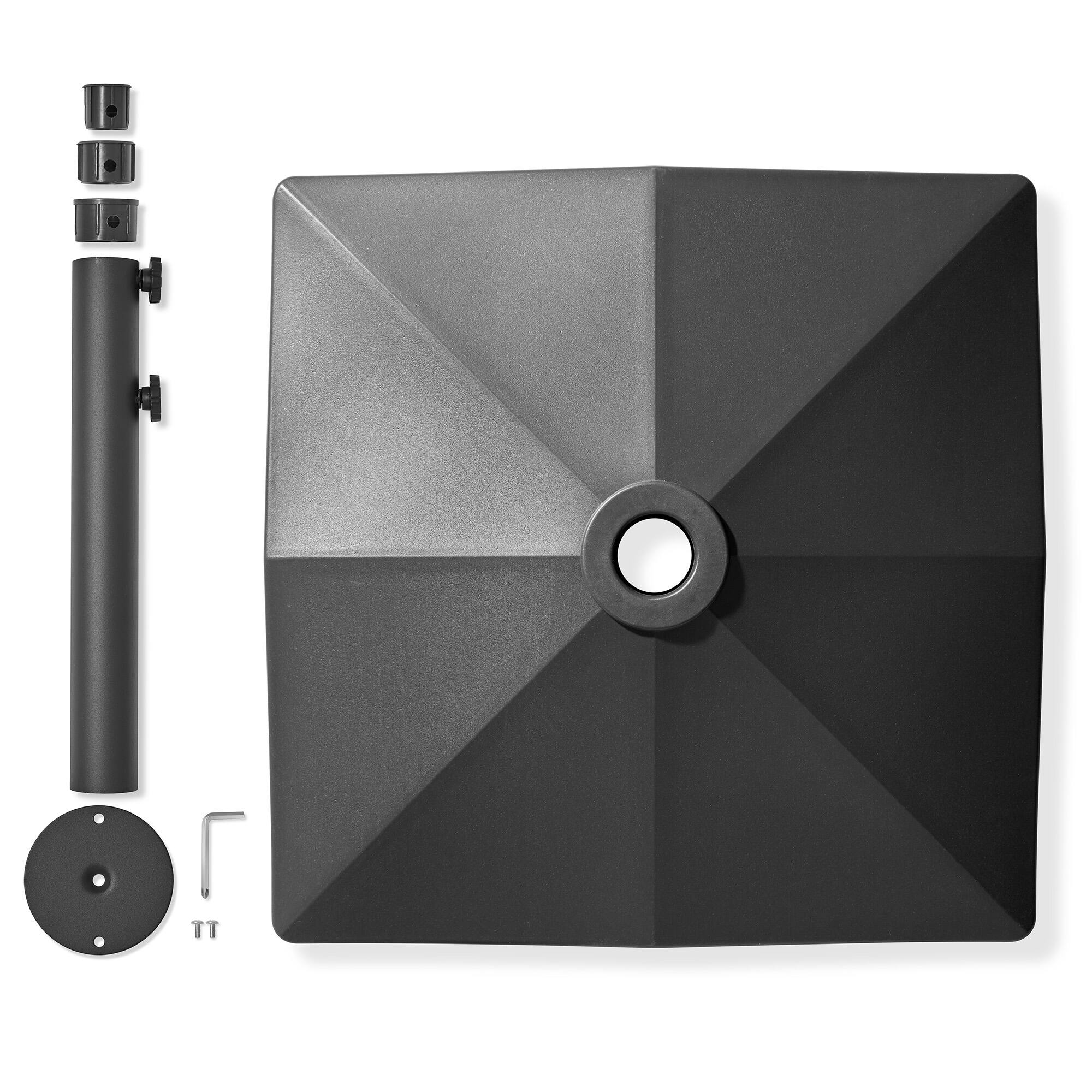 Alt View 5. Casafield - Fillable Mobile Umbrella Base Stand w/ Wheels for Patio - Lawn - Deck - Black.