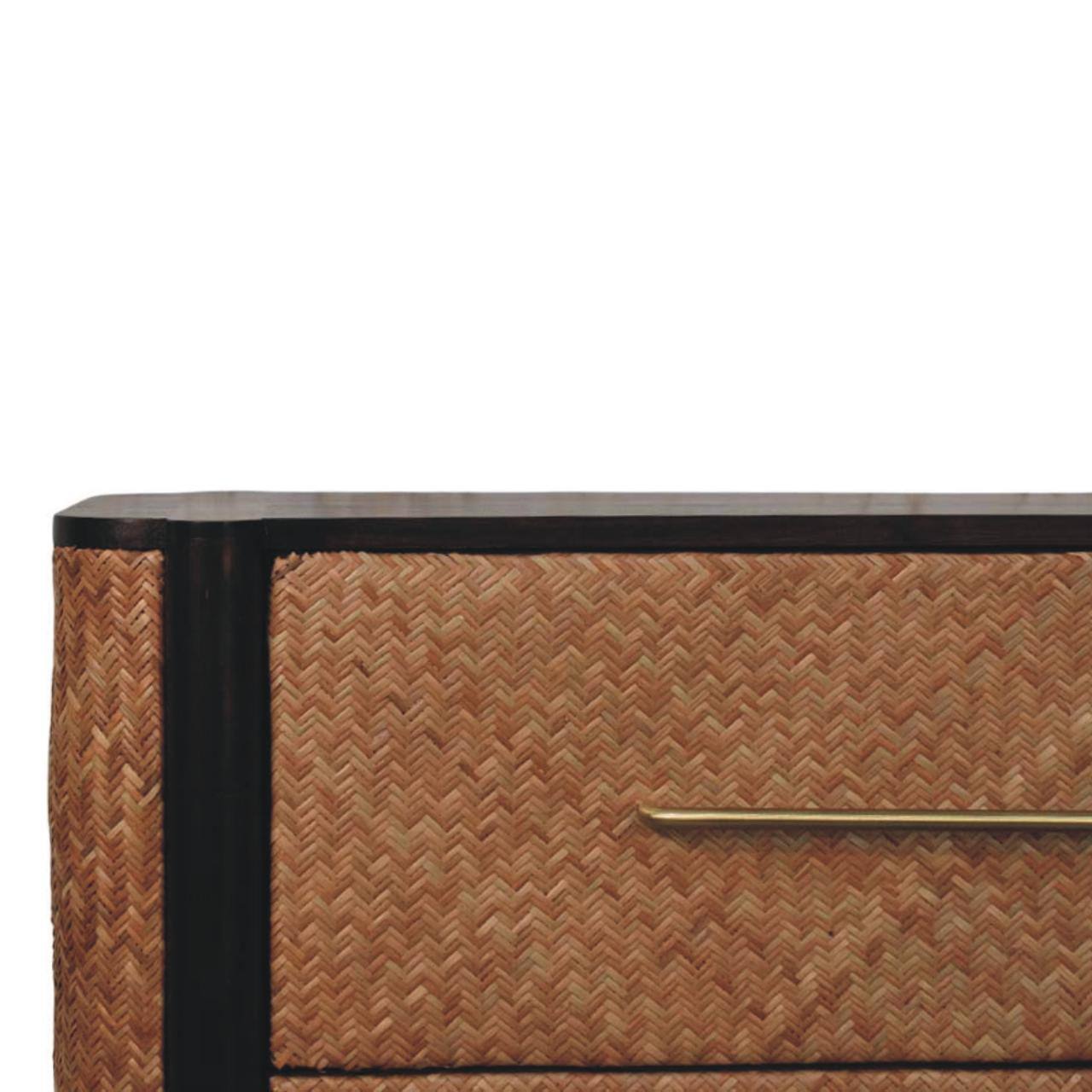 Alt View 5. Artisan Furniture - Artisan Furniture Solid Wood Havana Weave 3 Drawer Chest - Brown.