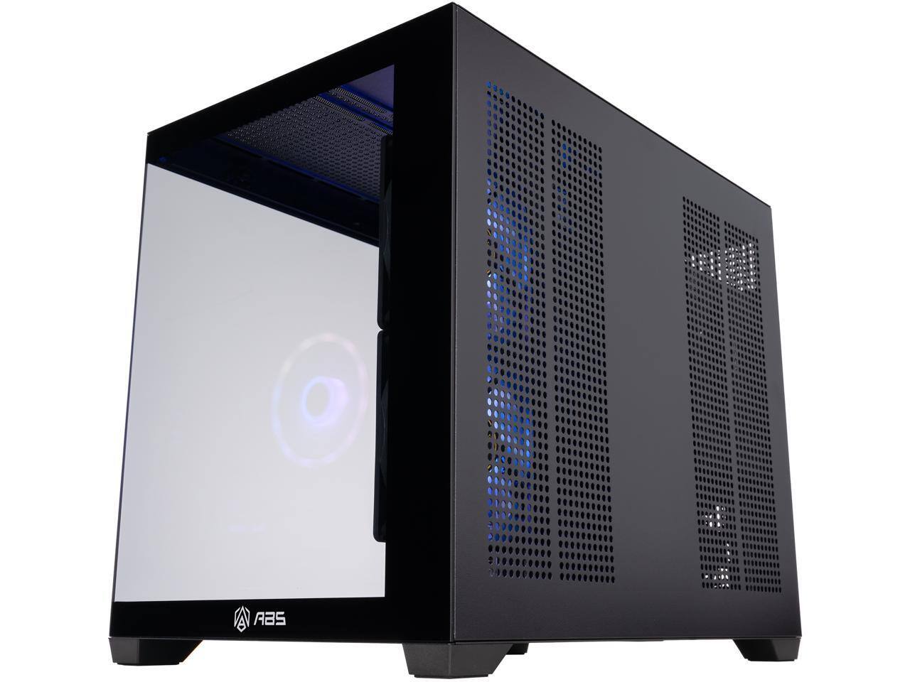 Alt View 7. ADVANCED BATTLESTATIONS - ABS Flux II Aqua Gaming PC Powered by Asus - Windows 11 - Intel Core i5-14400F - RTX 5060 8GB - 32GB DDR4 - 1TB M.2 NVMe - black.