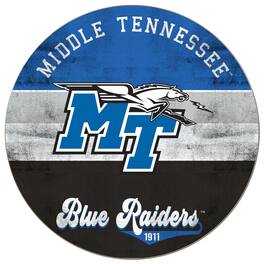 Jardine - MTSU Raiders 20'' x 20'' Retro Logo Circle Sign - Blue