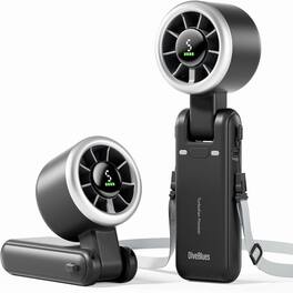 Loheer - Portable Handheld Turbo Fan, 4000mAh Battery Operated 3 in 1 Cooling Fan for Travel and Outdoor Activities