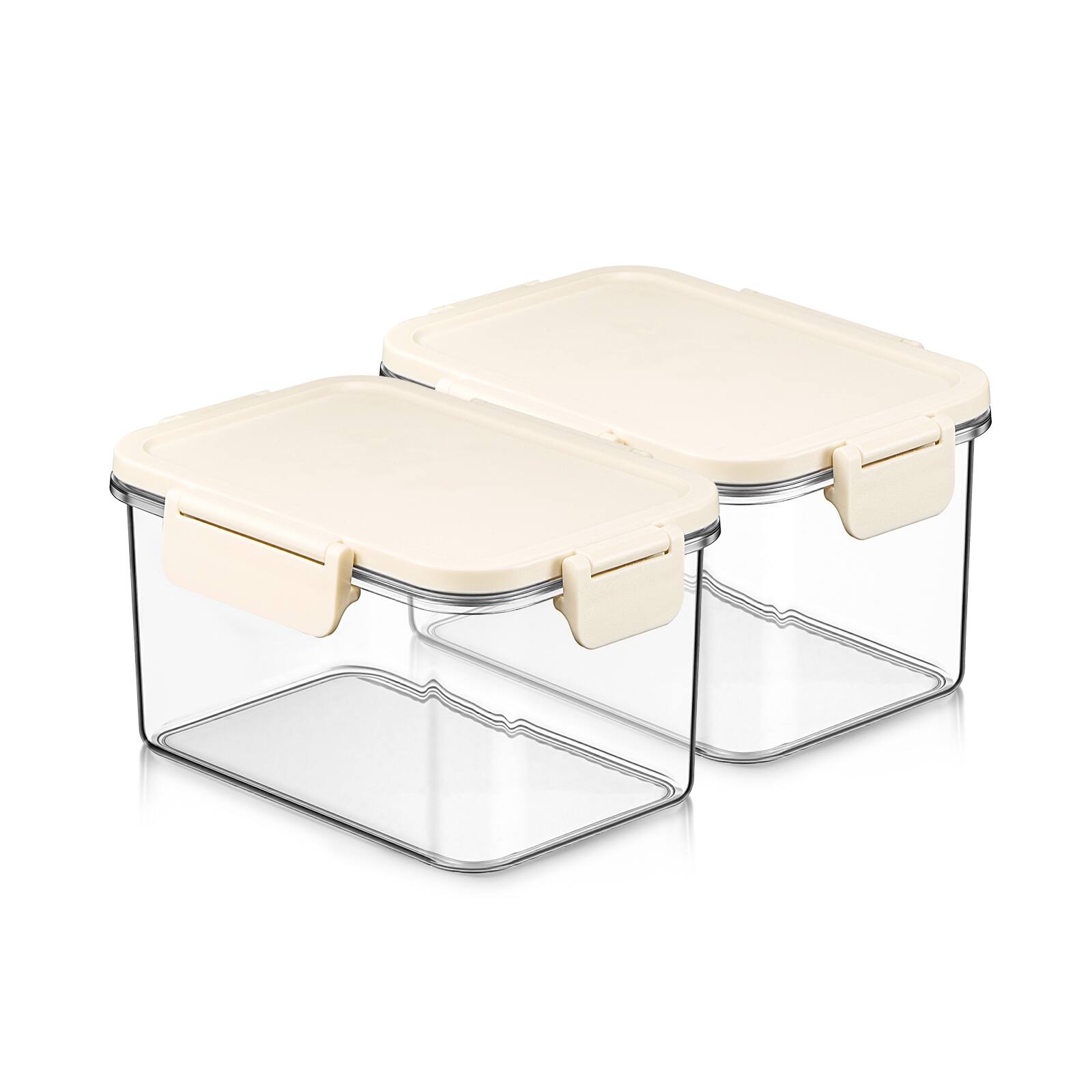 Angle. Sorbus - Sorbus 2 Pack Airtight Food Storage Container- Clear Stackable Pantry Canister with Secure Lid for Rice, Cereal, Flour - Clear.