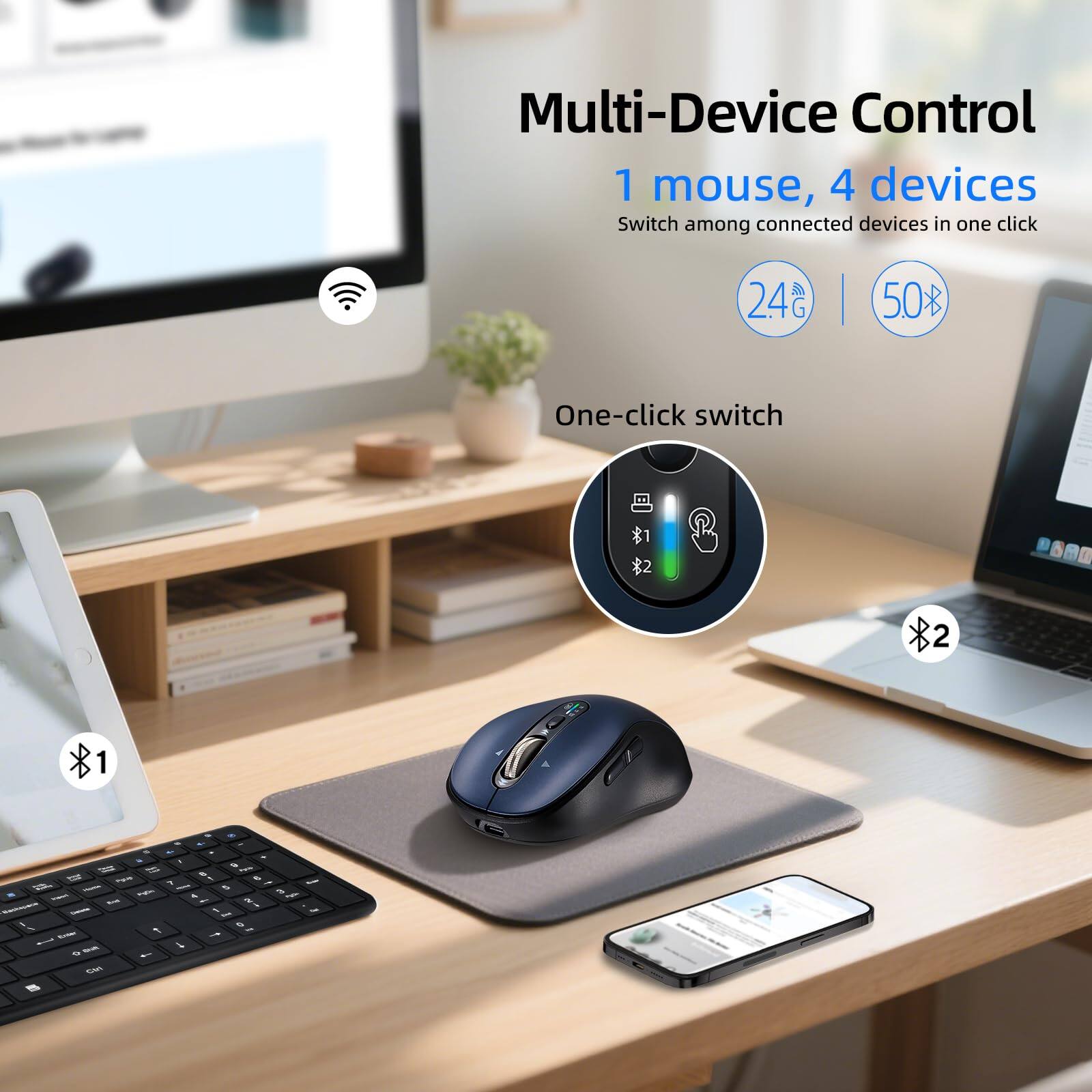 PO3TICJUNKI3 Mouse +bt*Quiet Ergo Computer Mouses Metal way Super ...