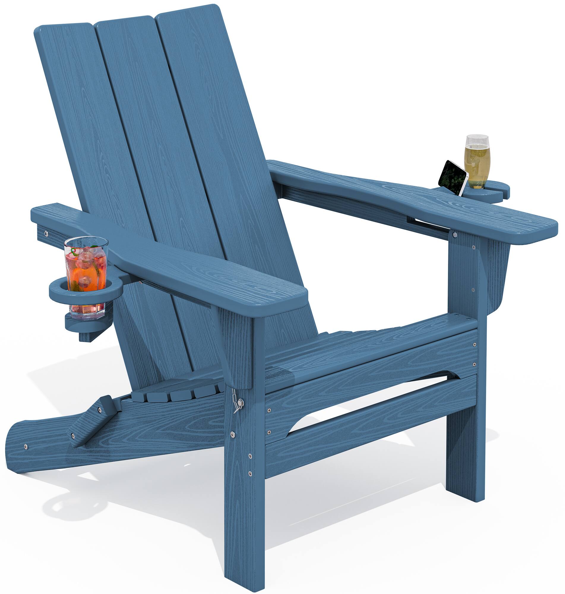 HDPE Adirondack Chairs With Cup Holders