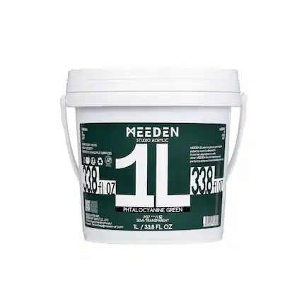 EDEN ED 5 FOR MEEDEN
AT STUDIO ACRYLIC EAY BODY GLOSS
MEEDEN Studio acrylic is particularly suited to work by dimension.
DMULTPLE SURFACES I be used done or with MEEDEN Arylic Mediums ns of other AP coherent and delightful crafty performs (19 f OZ 1L 330ml PHTALOCYANINE GREEN VECEN SUPOR ART. PG7 X ART ***/I SUPPLY CO.LTD SEMI-TRANSPARENT
tome.help@meeden-art.com
1L 33.8 FL OZ STEAMSTICS