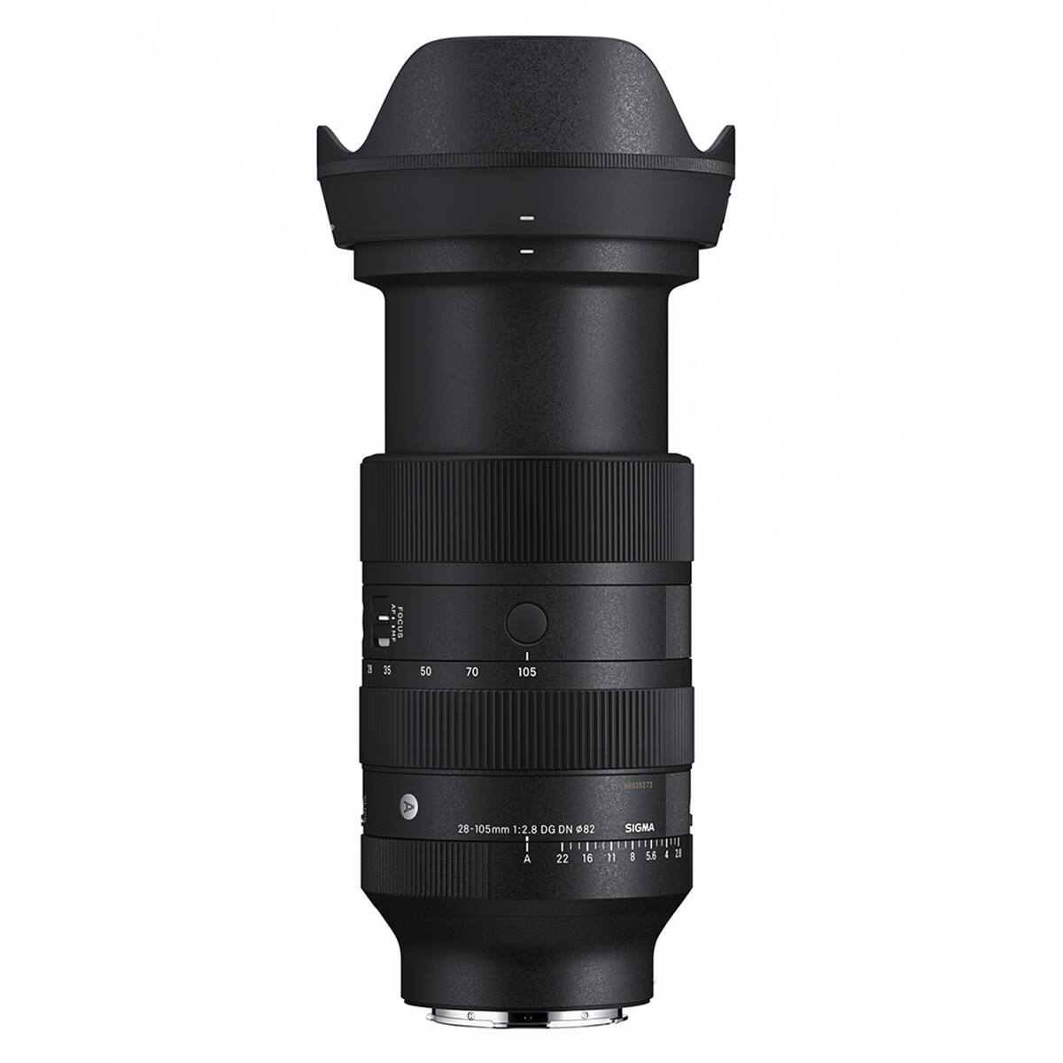 5 T.1A FOCUS 1 1E 50 70 105 A 28 28-105mm 1:2 a DG DN 82 I A 22 75 SIGMA 1 11 1 5.6 I 3