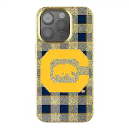 Keyscaper - NCAA - Cal Bears Plaid Bling iPhone Case - 14 - Gold