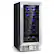 Front. Costway - Costway 15" Wine Beverage Cooler Refrigerator 30-Bottle Freestanding Built-in Fridge - Black,Silver.