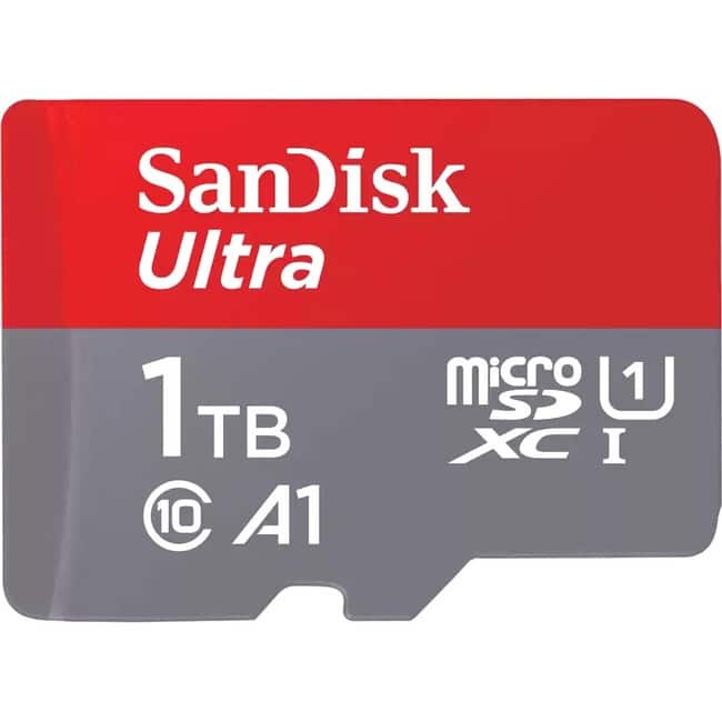 SanDisk - Ultra 1 TB Class 10/UHS-I (U1) microSDXC - 1 - 150 MB/s Read - 10 MB/s Write - Black