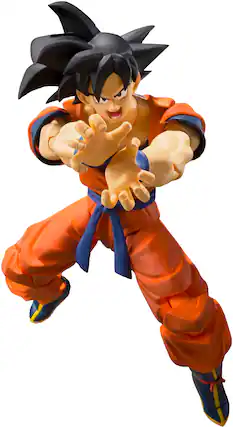 Front. Bandai - Son Goku - A Saiyan Raised on Earth - Dragon Ball Z - S.H.Figuarts 5.5" Figure.