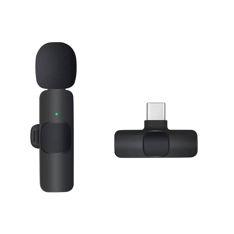 Front. Cluzine - Type-C Wireless Lavalier Microphone, Noise Reduction, Plug & Play for Android Vlogs & Live Streaming.