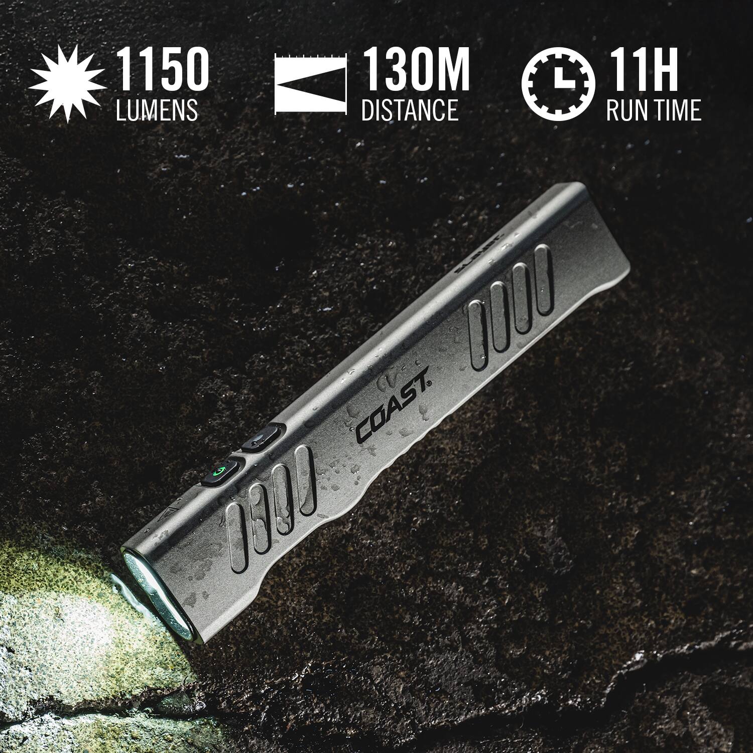 1150 LUMENS  
130M DISTANCE  
11H RUN TIME  
COAST
