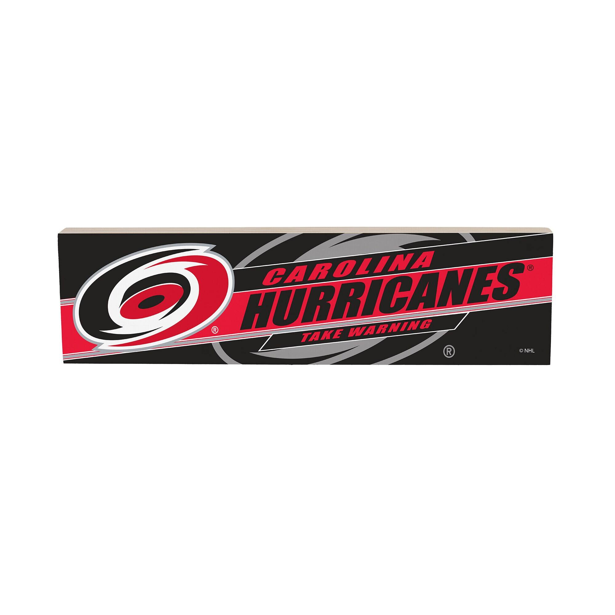 Carolina Hurricanes 5" x 18" Shadow Logo Wood Mantle Sign