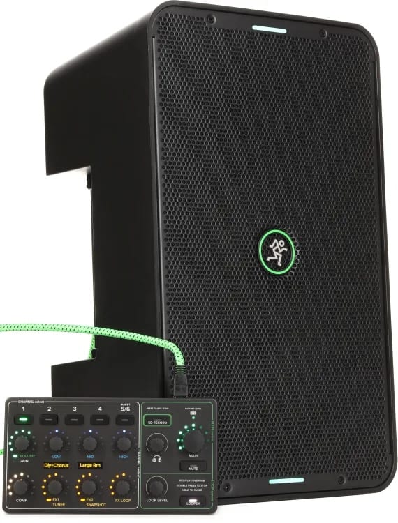Mackie - Powered Speaker with 6-channel, 400W, Solid-state Powered Speaker with Breakaway Controller and Digital FX